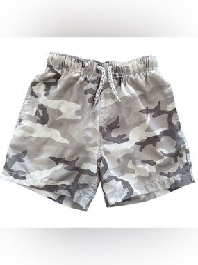 Vintage Summer Gray Camo Swim Trunks - boys size 7